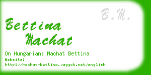 bettina machat business card